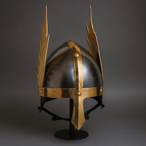 Viking Norman Helmet – Handmade Medieval Armor Replica for LARP, Cosplay, Renaissance Fair & Collectors | Norse Warrior Helm