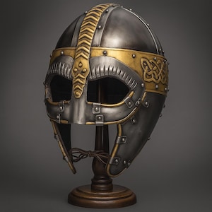 Viking Norman Helmet – Handmade Medieval Armor Replica for LARP, Cosplay, Renaissance Fair & Collectors | Norse Warrior Helm