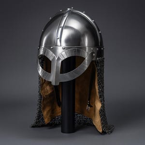 Viking Norman Helmet – Handmade Medieval Armor Replica for LARP, Cosplay, Renaissance Fair & Collectors | Norse Warrior Helm