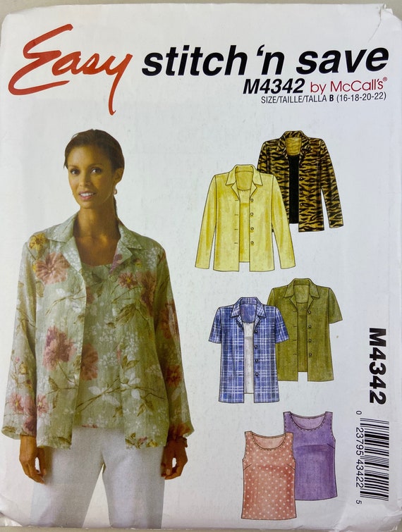 Patron De Veste Chemise   McCall's 8504 Tailles 36 38 40 42 44 (K5