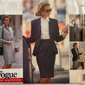 Vogue 1078 Women's Sewing Pattern Jacket Dress Top Skirt Pants 14 - 18 UNCUT