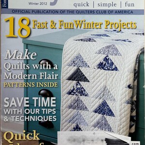Fons & Porters Easy Quilts Winter 2012 Quilter&#39;s Club of America