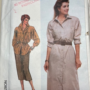 Semplicità 7886 Donna Cucito Modello Loose-Fitting Dress Shirt Pull-On Gonna 10 UNCUT