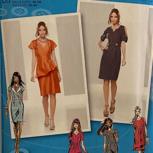 Simplicity 1798 Women&#39;s  Sewing Pattern Dress With Bodice Sleeve Drape Variations 4 - 12 UNCUT