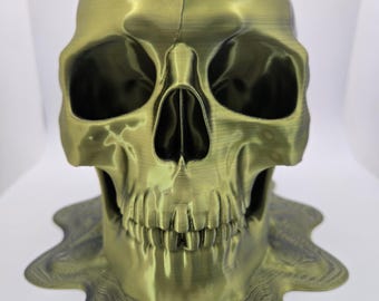 Skull Candle Holder – Gothic Halloween Decor, 3D Printed Candle Stand