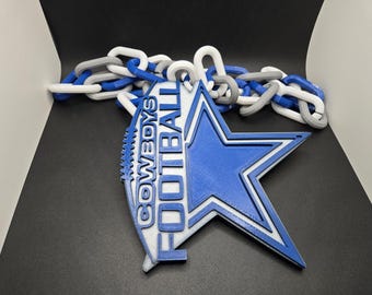 Cowboys Football Mega Necklace – Bold, Blue & Game Day Ready