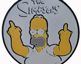 Simpsons Trailer Hitch Receiver Cover – 2" Hitch, Homer Design, 3D Printed PETG