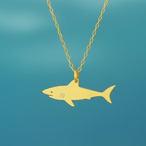 Shark Necklace • 925K Sterling Silver • Wild Summer Pendant • Fish Jewelry • Gifts for Shark Lover • Jewelry for Him • Back to School Gifts