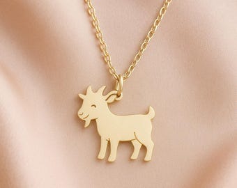 DALANE Collana Con Pendente Capra In Acciaio Inox Placcato Oro 18K – Gioiello Ipoallergenico Per Amanti Animali, Regalo Donna - 2