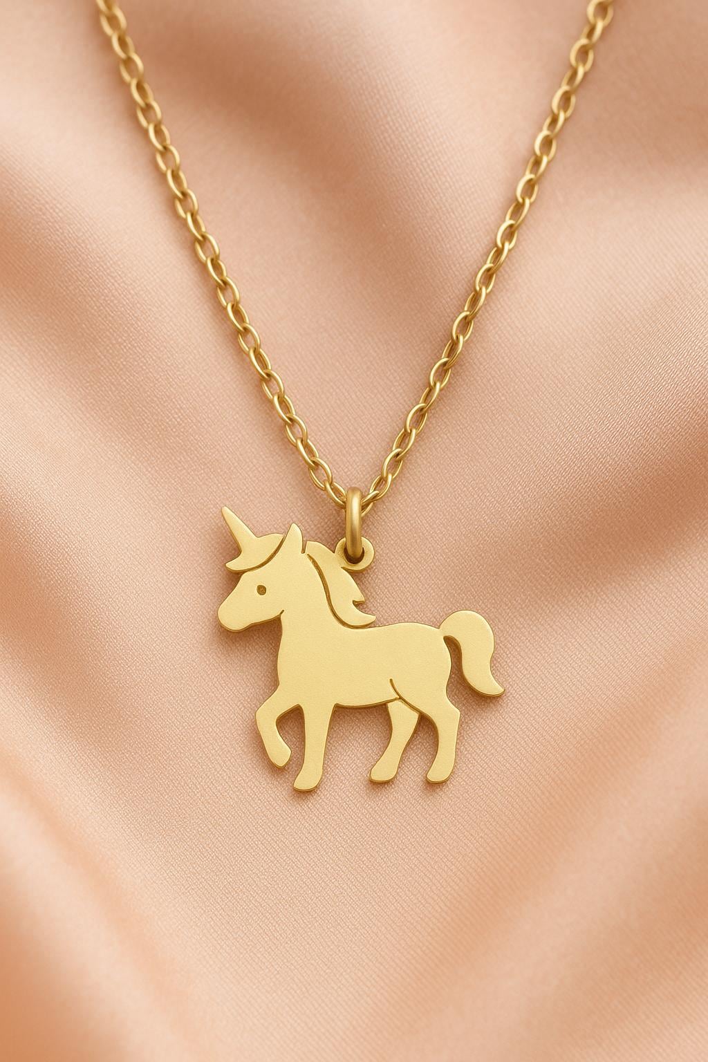 Pendentif Licorne En Or Massif 18 Carats - Bijou Occasion - Or Jaune