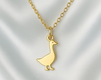 Goose Necklace • 925K Sterling Silver • Animal Pendant • Cute Farm Jewelry • Gifts for Goose Lover • Silly Goose Gifts • Summer Jewelry