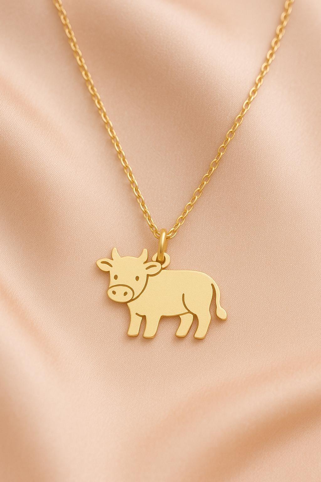 VONALA Highland Cow - Collana da donna in argento Sterling con ciondolo