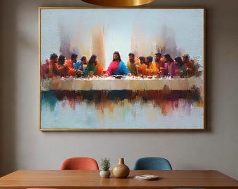 Last Supper Canvas Print | Modern Christian Home Decor