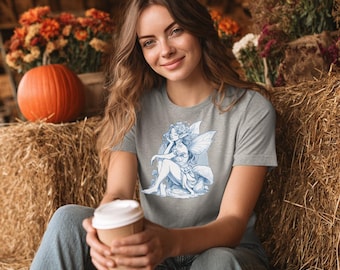 T-shirt fée et champignon : Cottagecore lunatique, haut Renaissance Fair