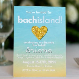 Love Island Themed Party Invitation 5x7- Bachelorette Party Digital Download (Editable)