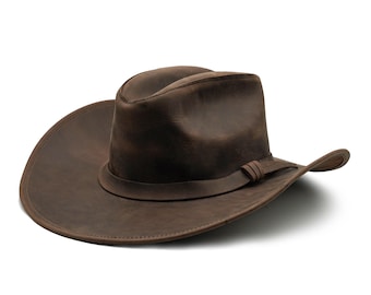 Cowboy Leather Hat | Hats for men | Western Style Hats