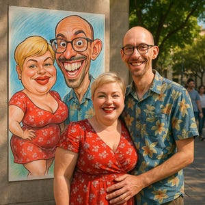 Custom Caricature from Your Photo – Personalized Funny Portrait – Digital Cartoon Drawing – Made to Order Gift