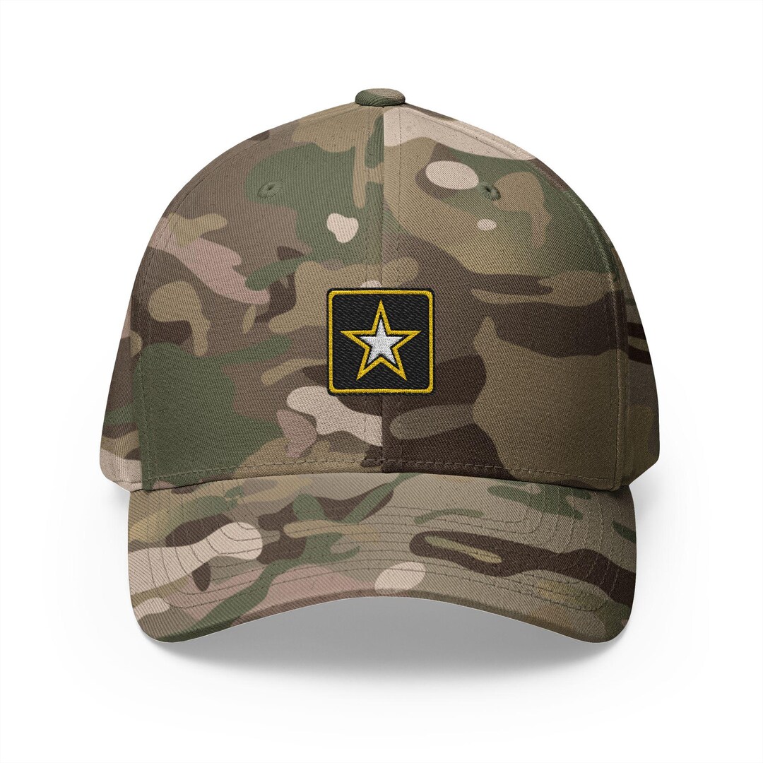 US Army Color Embroidered Flexfit Cap | Comfortable Stretch Fit S/M or ...