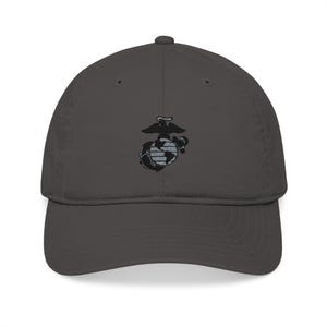 USMC Subdued Embroidered Eagle, Globe, & Anchor Adjustable Baseball Cap | Military Heritage Cap | Gift for Veterans or Marines