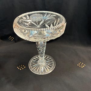 American Brilliant Period Crystal Compote