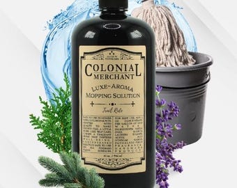 Trail Ride Mop Solution | 32 oz Natural Floor Cleaner | Leather Evergreen Cedar Lavender | Eco Friendly Cleaning | Colonial Merchant