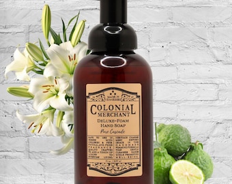 Colonial Merchant Foaming Hand Soap: Bergamot, Lilies & Musk - 12oz