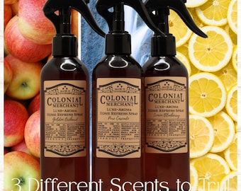 Scented Room Spray Gift Set: Golden Orchard, Pure Cascade, Lemon Blueberry
