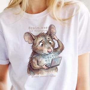 Brain.exe Coding Humor Tee, ADHD Tee | Funny Programmer Rat Shirt