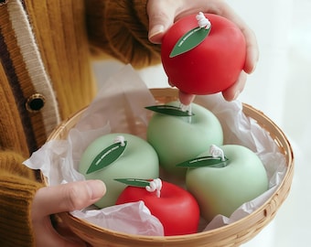 Realistic Fruit Scented Candles | Handmade | Soy Wax Blend | Strawberry Set of 8