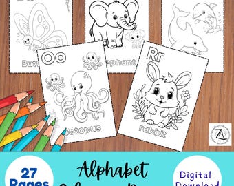 Alphabet Coloring Pages: Preschool ABC Activity (PDF Download)