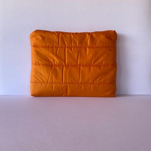 Orange Quilted Laptop Sleeve: Waterproof Padded Macbook Case