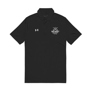 Bad Bogey Society Under Armour Mens Academy Embroidered Polo Trendy Golf Shirt Meets Casual Activewear, Ultimate Sports Apparel Gift