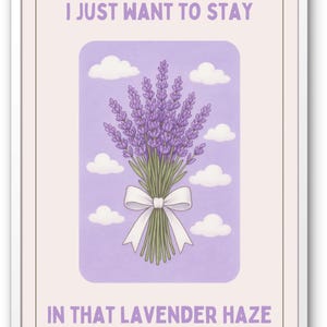 Lavender Haze Art Print: Pastel Purple Bouquet, Cozy Minimalist Decor