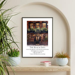 Vintage The Black Dog Lyric Art Print