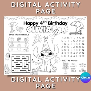 activity placemat
coloring placemat
stitch birthday
party activity sheet
stitch coloring page
birthday activity
custom party favor
kids activity mat
editable template
goody bag printable
birthday party game
kids party games
table mat