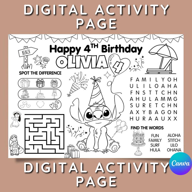 activity placemat
coloring placemat
stitch birthday
party activity sheet
stitch coloring page
birthday activity
custom party favor
kids activity mat
editable template
goody bag printable
birthday party game
kids party games
table mat