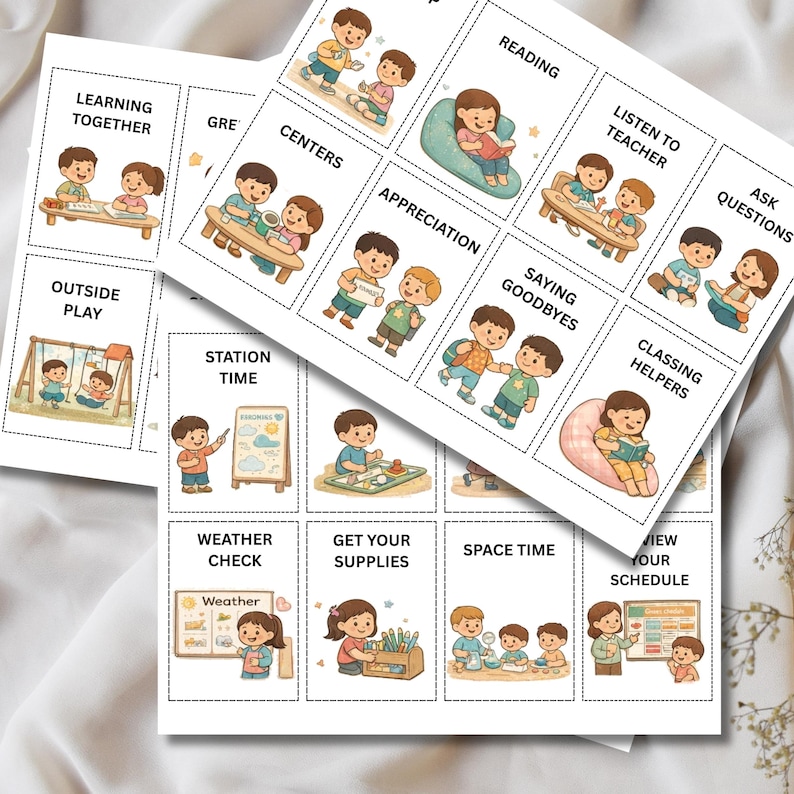 Ld Routine Template Editable Classroom Routine Cards Canva, Preschool Visual Schedule ...