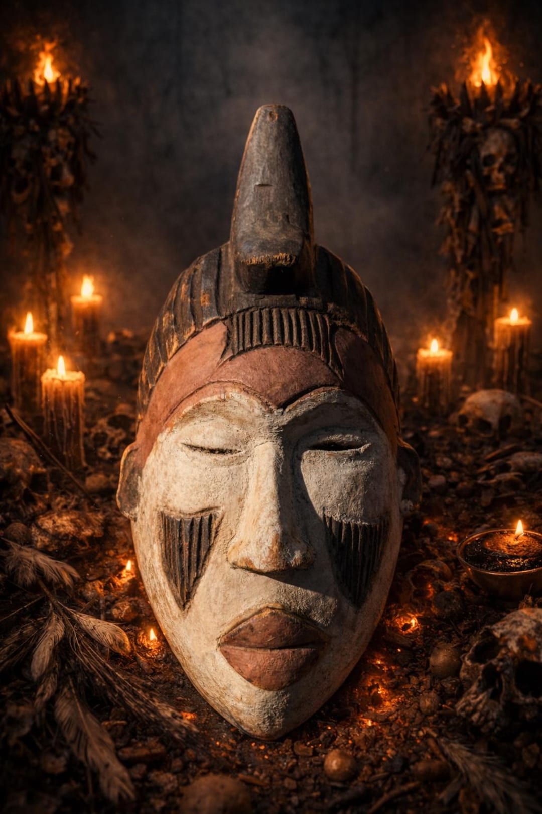 Relic Mask Shadow Shaman Ancestral Mask - Pale Sovereign Relic - Etsy