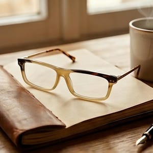 Handmade Buffalo Horn Eyeglass Frames: Natural, Lightweight, Comfortable Glasses