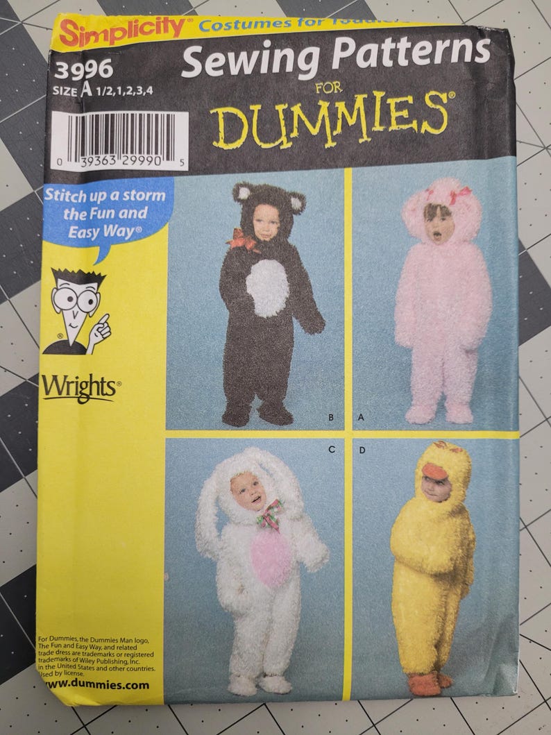 UNCUT: Simplicity 3996 Pattern, Sewing Patterns for Dummies, Costumes ...