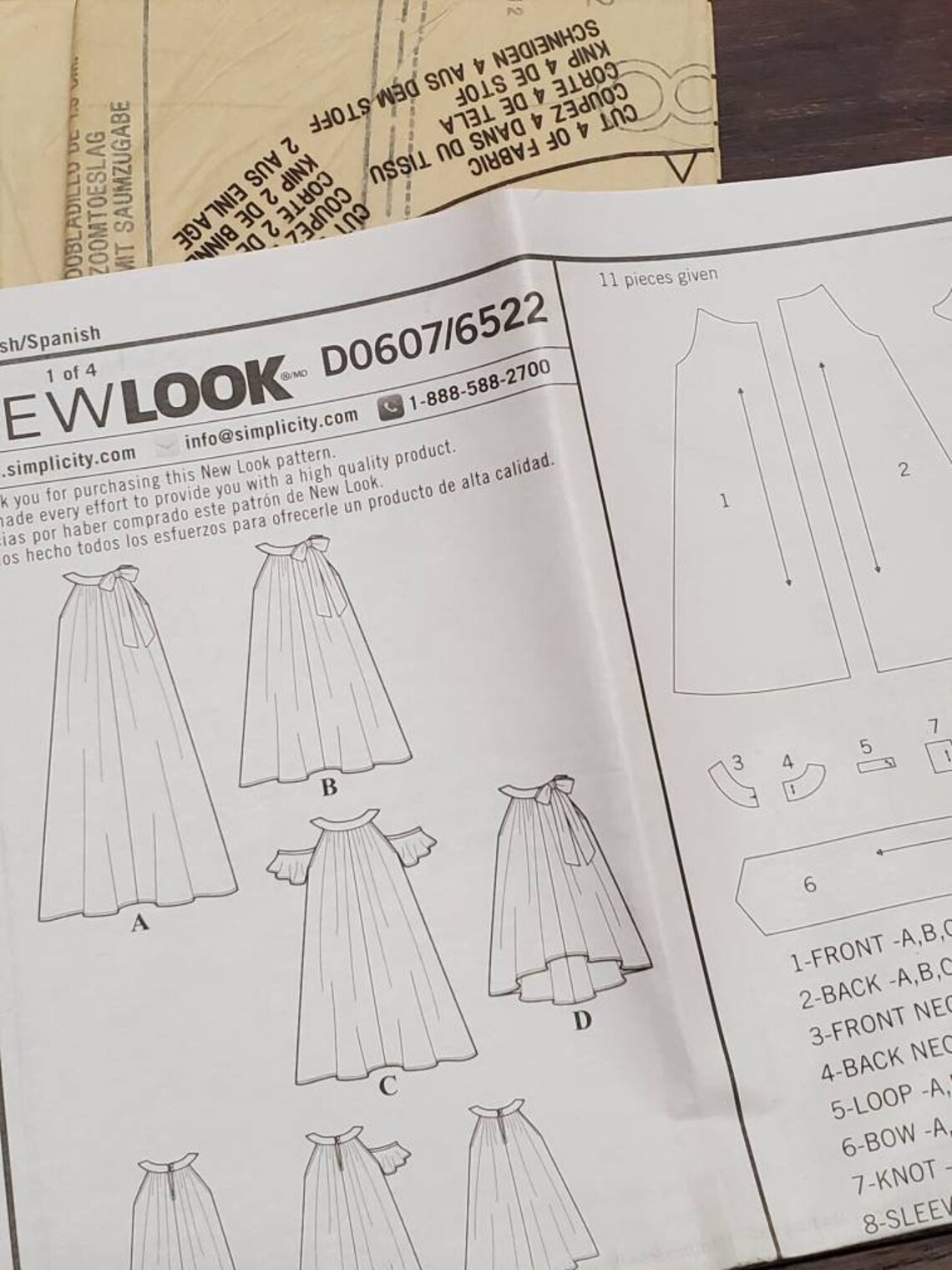 UNCUT: Simplicity 6522 New Look D0607 / 6522 Girls Sewing - Etsy