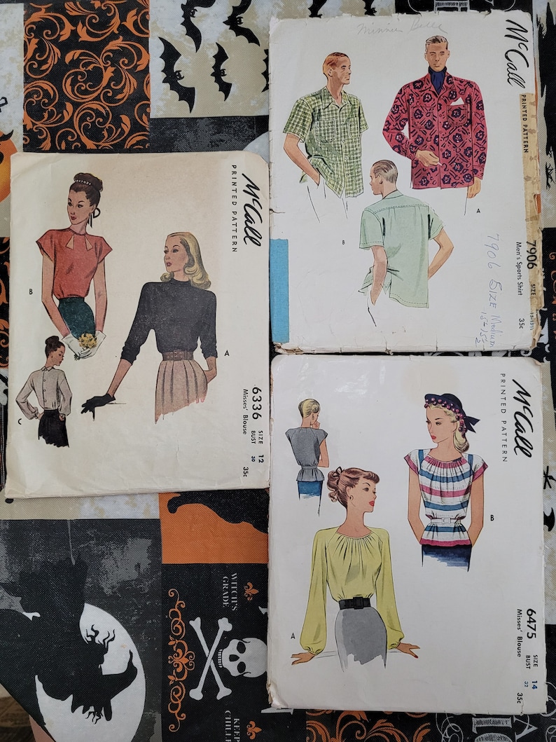 CUT Vintage Mccall's Patterns, Mccall 6475, Blouse Pattern, Mccall