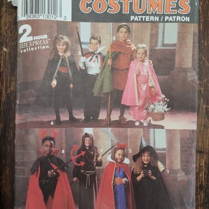 AS IS: Simplicity 8004 / 0635 Pattern Child&#39;s Costumes with Cape Pattern, Robe, Tunic and Headpieces, Kids Halloween Costume Pattern (SM-Lg)
