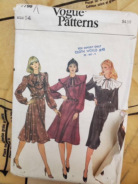 vogue bias cut dress patterns P9710A21-Early 1940s SLINKY Bias Cut Nightgown Lingerie Patt