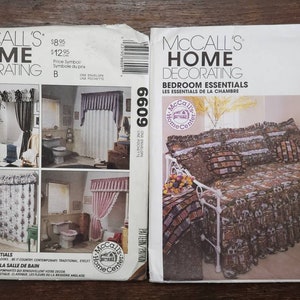 May include: McCall's Home Decorating sewing pattern for bedroom essentials. The pattern includes instructions for making a daybed with pillows and a bed skirt. The pattern number is 6609.