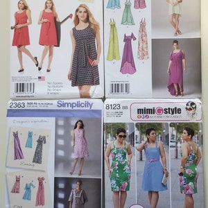UNCUT: Simplicity Patterns- Simplicity 1356, Simplicity 1659, Simplicity 2363, Simplicity 8123-Mimi G Style Pattern, Misses Dress Patterns.