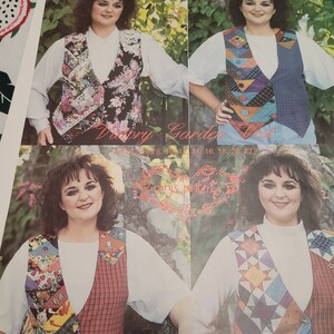 UNCUT: Mary Wolz pattern, Victory Garden Vest, Women's Vest Pattern, Cats in my Victory Garden Vest, Plaid Flying Geese Vest, Embellished Ve