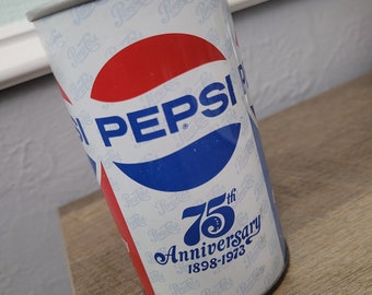 1973 Pepsi Cola Can, 75th Anniversary Edition, 1898-1973, 12 Oz