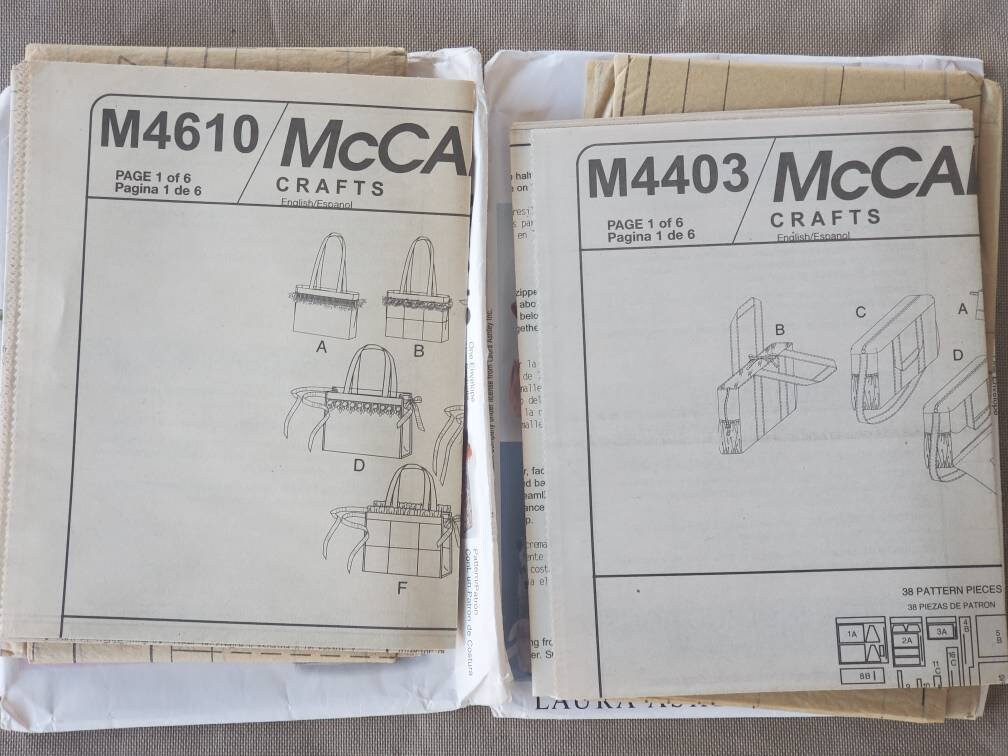 UNCUT: Mccall's 4610, Mccall's 4403 Pattern, Accessories-misses' Totes ...