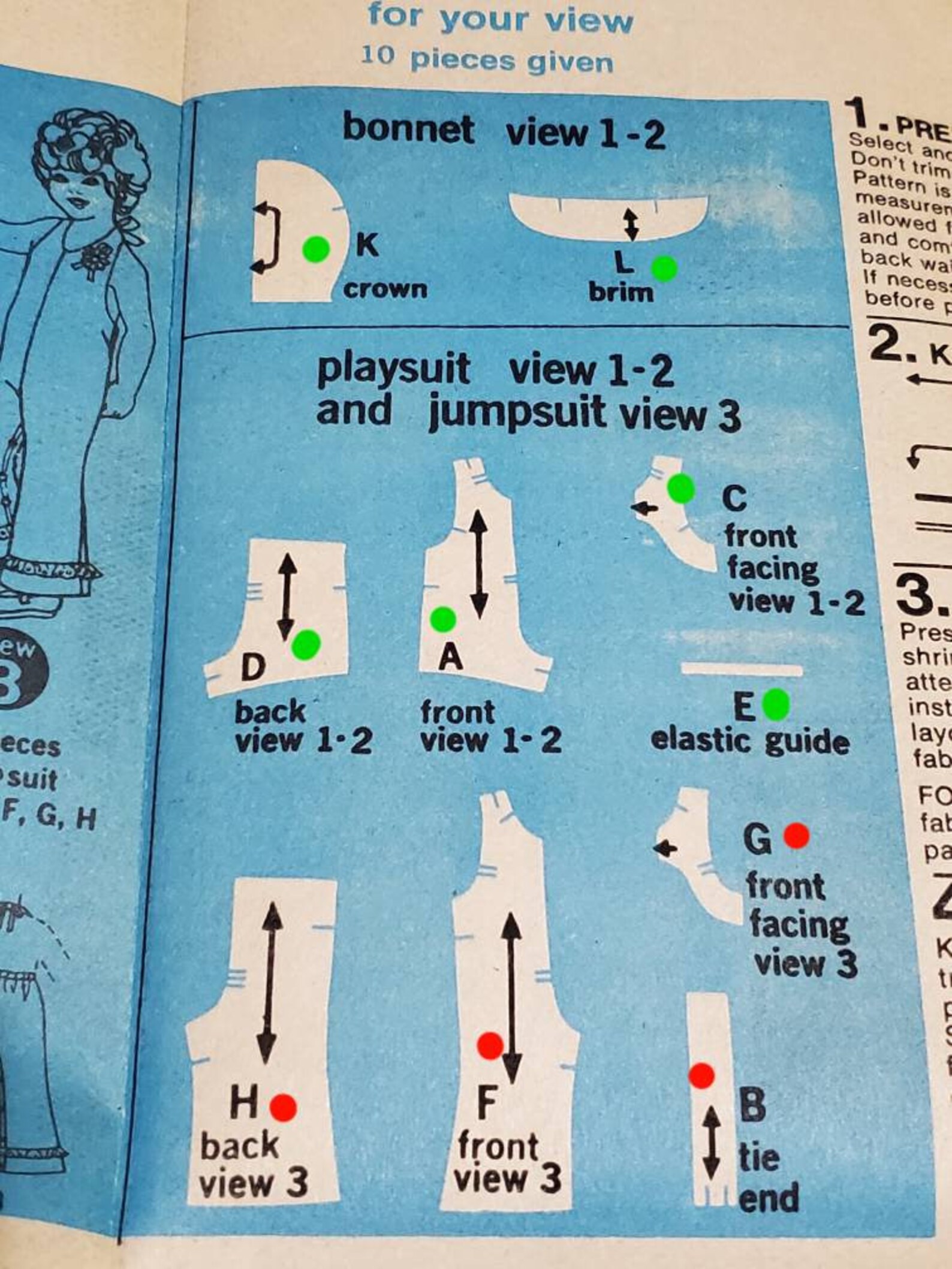 PARTIALLY CUT: Simplicity 6418 Pattern, Toddler/infants' Playsuit, Bell ...